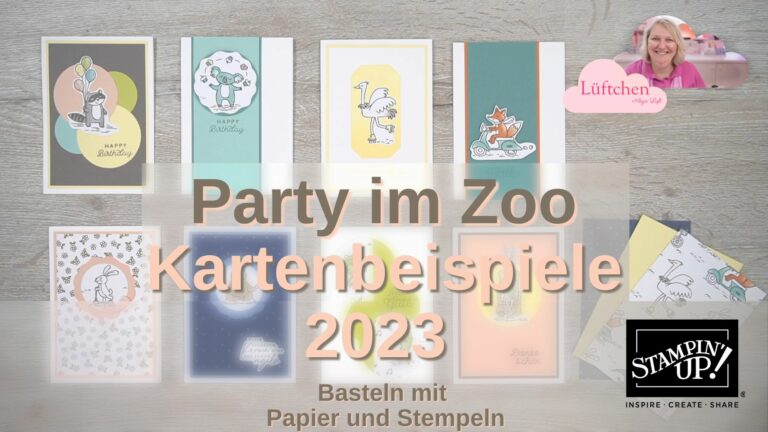 Party im Zoo neues DSP mit Kartenbeispielen von Stampin Up