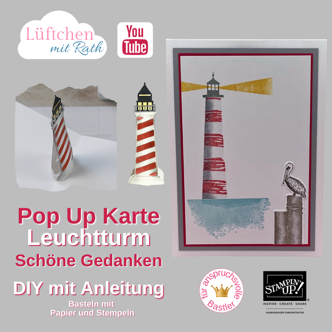 Pop Up Karte Mit Leuchtturm L Ftchen