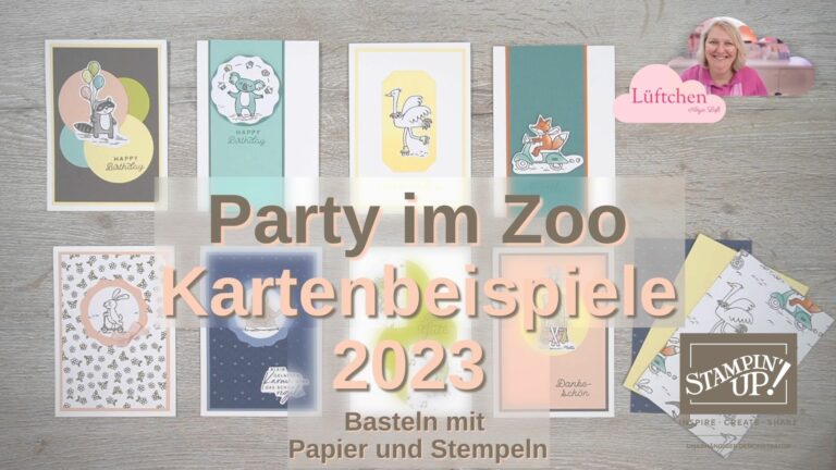 Party im Zoo neues DSP mit Kartenbeispielen von Stampin Up