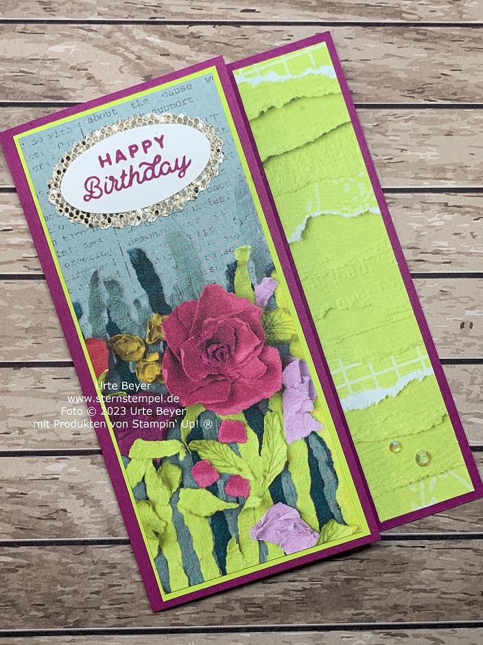 Eine florale Geburtstagskarte.