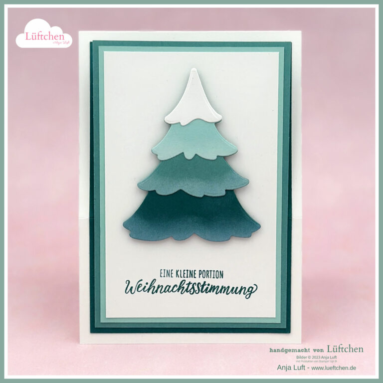Fröhliche Bäume Stampin' Up! Weihnachtsbaumkarte