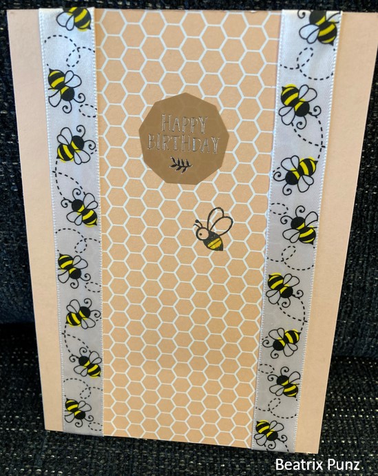 Geburtstagskarte mit Bienen, 24. Februar.