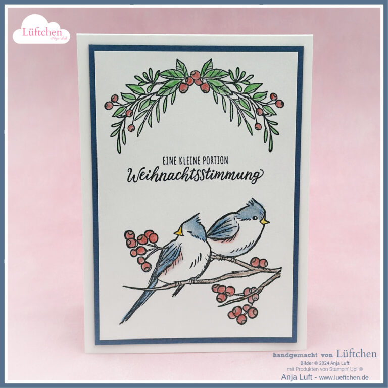 Karte Blog Hop Lüftchen 2024 Wintervoegel