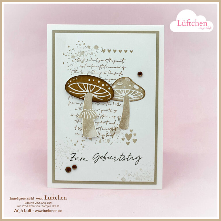 Geburtstagskarte Elements of Text neuer Frühlingskatalog 2025 Stampin' Up! Blog Hop team Lüftchen