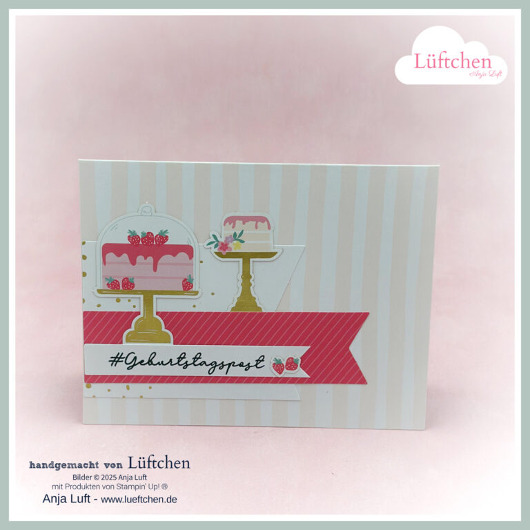 Stempelnd durchs Jahr SDJ Geburtstag 2025 2 Geburtstagskarten gebastelt mit Kit Stampin' Up!