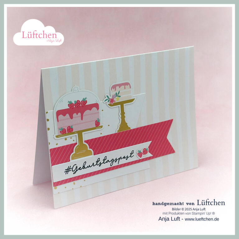 Stempelnd durchs Jahr SDJ Geburtstag 2025 2 Geburtstagskarten gebastelt mit Kit Stampin' Up!
